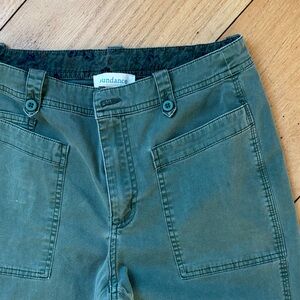 Sundance Forest Green Barrel Patch Pocket Pants
